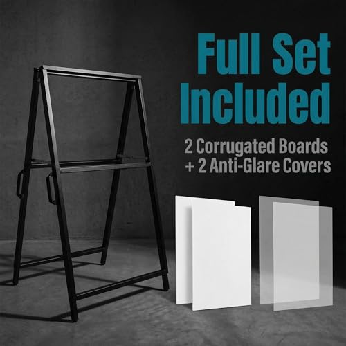 including 2 Corrugated Boards 2 Anti-Glare for Business Indoor Outdoor (1 PACK)