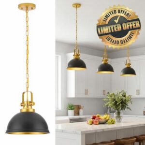 Black and Gold Pendant Lights Kitchen Island