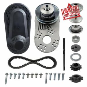 30 Series Torque Converter 1 inch Bore Fit for Go Kart Mini Bike Clutch 10T #40 41 420 Chain and 12T #35 Chain Drive Belt Pulley Replaces Manco Comet TAV2