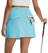M MAELREG Women's Golf Skirts Skort with Zipper Pockets High Waisted Lightweight Tennis Skirt wit...
