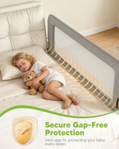 Child Safety Side Railing Guards with Reinforced Anchor for Twin