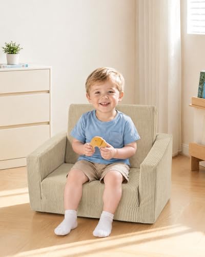 Beige | Fold-Out Kids Couch