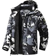 MAOYSSEN Men's mountaineering waterproof ski jacket winter warm snow jacket windproof hooded rain...
