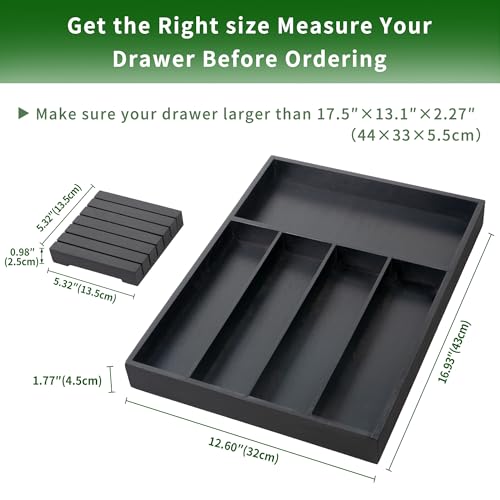 Utensil Organizer with Knife Block(Black)