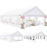 COBIZI 20x40 Party Tent Heavy Duty, Large Outdoor Event Shelter Tents for Parties with 12 Sidewal...