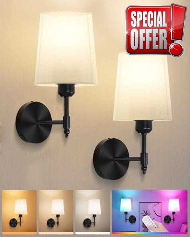 Ouyulong Battery Operated Wall Sconces Set of 2