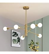 Deyidn Glass Pendant Lights Kitchen Island, Brass Gold Pendant Lighting Fixtures, Modern Hanging ...