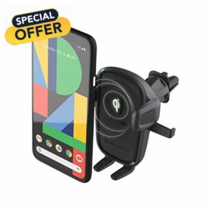 iOttie Car Charger Easy One Touch Wireless 2 Qi Charging CD Slot + Air Vent Combo Phone Mount for iPhone