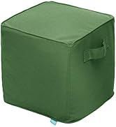 QILLOWAY Indoor/Outdoor Inflatable Stool, Ottoman Pouf Cube 16",All Weather Foot Rest for Kids or...