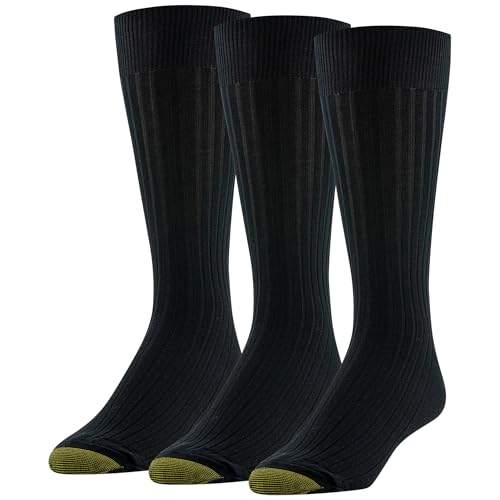 GOLDTOE Men's Classic Canterbury Crew Dress Socks