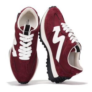 Project Cloud Trendy Fashion Sneakers for Women 2026 - Memory Foam and Non-Slip Comfortable Casual Ladies Shoes for Womens Fashion Sneakers - Lightweight Lace-up Shoes (Lecco)