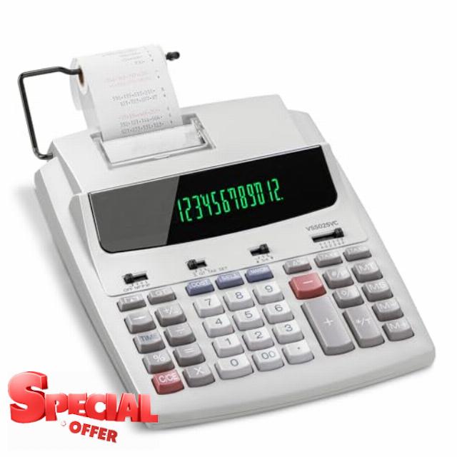 VUSIGN 12-Digit Desktop Printing Calculator with Tape Print Out