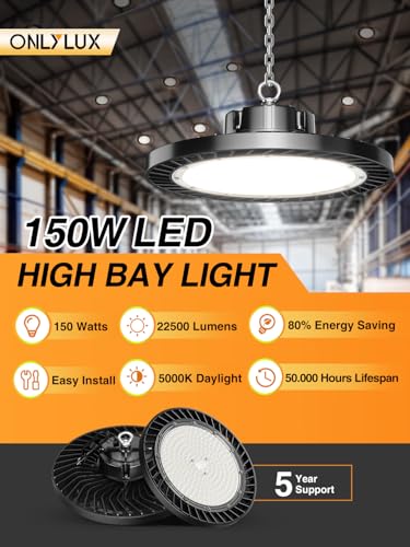 Led Shop Lights Commercial Bay Lighting for Garage Workshop Warehouse