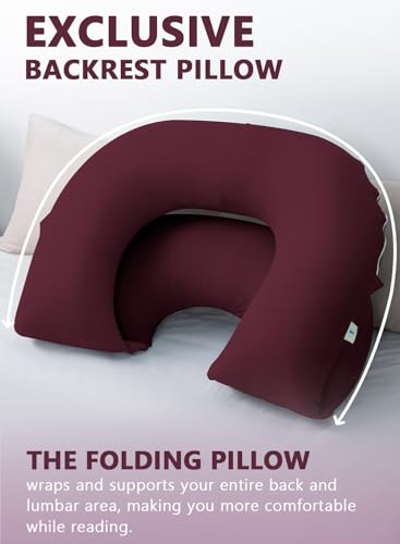 Sit Up Pillow for Bed (Dark Purple)