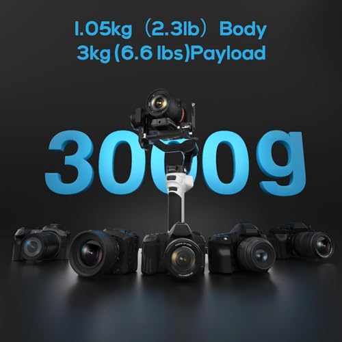 Up to 6.6lbs (3kg) Payload Extendable Sling Grip Native Vertical Shooting Handheld Camera Gimbal