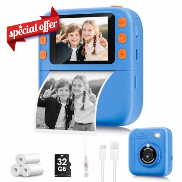 Instant Print Camera for Kids