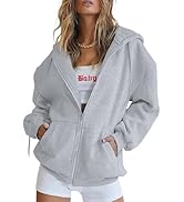 PRETTYGARDEN Women's 2025 Zip Up Y2K Hoodies Casual Long Sleeve Sweatshirts Fall Spring Track Jac...