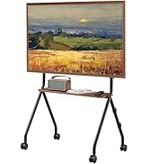 ECOTINY Heavy-Duty Rolling TV Stand for 32–85" Screens — Supports 187 lbs (154 lbs TV + 33 lbs Sh...
