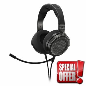 Corsair Virtuoso PRO Wired Open Back Gaming Headset - Detachable Uni-Directional Microphone - 50mm Graphene Drivers - 20Hz-40 kHz Frequency Response - Carbo