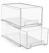 Sorbus Water Bottle Organizer for Fridge – Holds 9 Bottles – Clear BPA-Free Stackable Storage Bin...