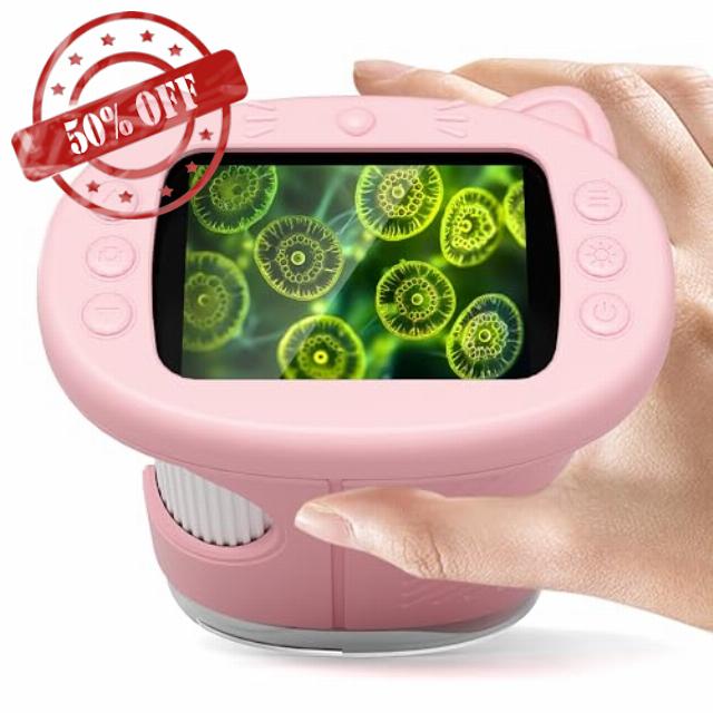 1000X Handheld Digital Microscope for Kids : Wonderquest Microscope with 2.0" IPS Screen