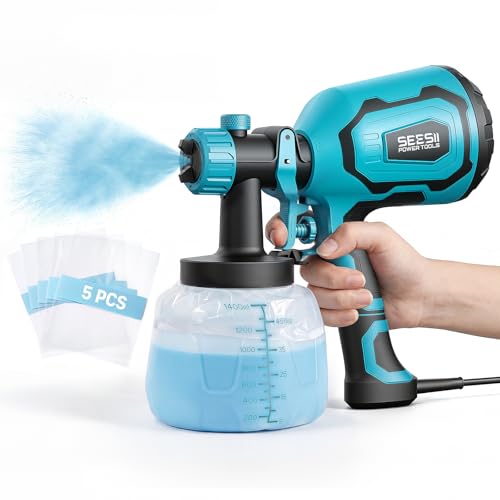 1400ML HVLP Paint Gun with 4 Nozzles and 3 Patterns