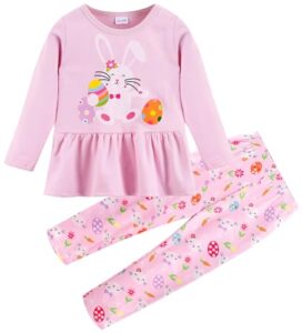 Little Girls Outfits 2 Piece Toddler Long Sleeve Sweatshirt Leggings Pants Fall Winter Clothing Set 2-10 Years