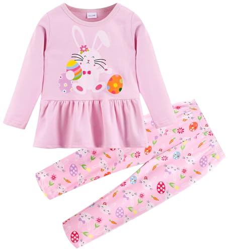 Little Girls Outfits 2 Piece Toddler Long Sleeve Sweatshirt Leggings Pants Fall Winter Clothing Set 2-10 Years