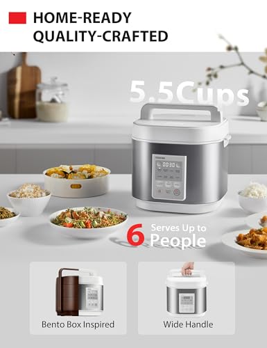 5.5-Cup Uncooked Rice Capacity
