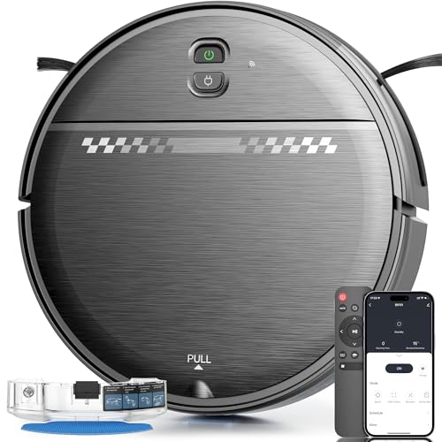 2-in-1 Robot Vacuum Cleaner for Hard Floors&Carpets with 2.87'' Slim Design