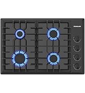36 Inch Gas Cooktop, GASLAND PRO GH3365SF 5 Burner Gas Stovetop with Reversible Cast Iron Grill/G...