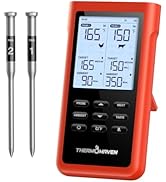 ThermoMaven Wireless Bluetooth Smart Meat Thermometer: Standalone Base, WiFi Thermometer with Sub...