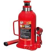 BIG RED T91203B Torin Hydraulic Welded Bottle Jack, 12 Ton (24,000 lb) Capacity, Red