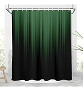 AAtter Red and Black Shower Curtain, 60x72 Inch Ombre Gradient Design, Gothic Style Dark Decor fo...