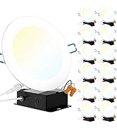 Sunco 12 Pack 4 Inch Ultra Thin LED Recessed Ceiling Lights Slim, Selectable CCT 2700K/3000K/3500...