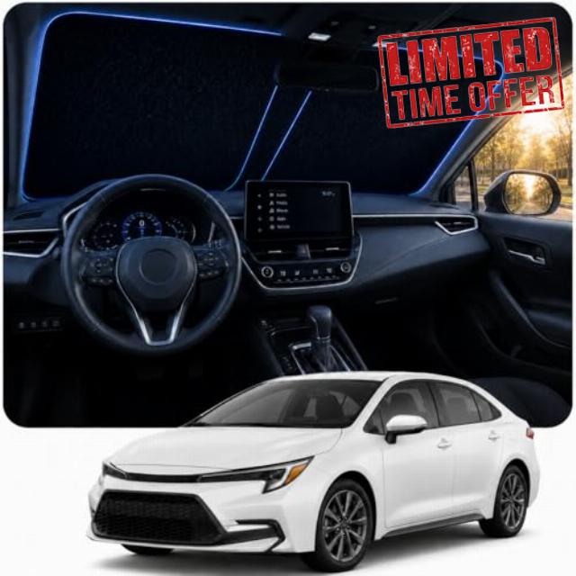 [2026 Upgraded] DooGooCoo Windshield Sun Shade for Toyota Corolla 2020-2025 2026 [Cooling Ice-Crystal