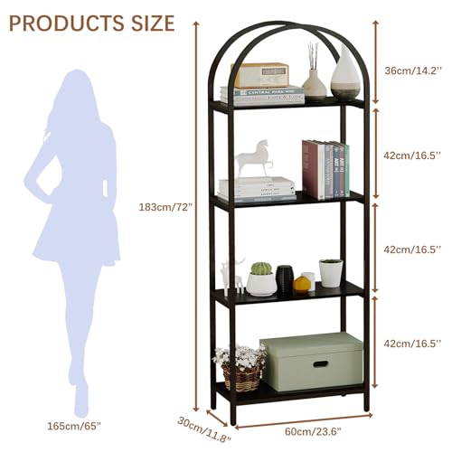 Tall Freestanding Display Shelf for Home Office