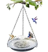 Deck Mounted Bird Bath with Fountain,Solar Bird Bath Fountains for Hummingbirds,Adjustable Metal ...