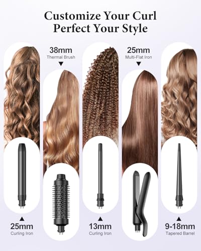 Curling Wand Set with Thermal Brush
