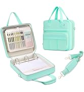 Quoyiyo Zipper Binder | 3 Inch O-Ring, 600 Sheet Capacity Trapper Keeper with Shoulder Strap & Ha...