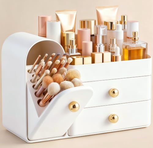 Vanity Organizers with Brush Holder