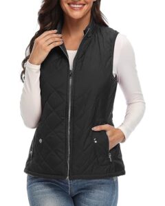 Xeoxarel Women’s Quilted Vest with 4 Pockets