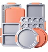 BRONYPRO Ceramic Muffin Pan,12-Cup Nonstick Aluminized Steel Cupcake Pans, Healthy Non-Toxic Cera...