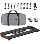 LEKATO Guitar Pedal Board, Pedal Board with Built-in Power Supply, 19x5.1x1.8" 1.8LB, Aluminum Al...