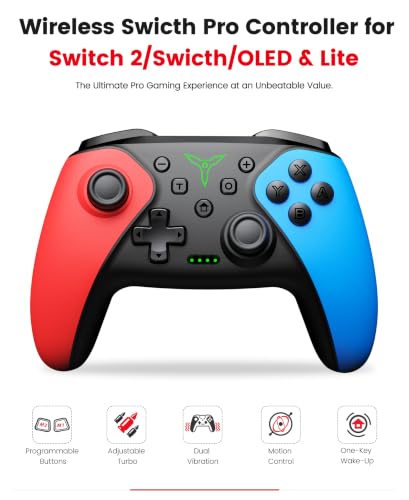 Bluetooth Gamepad with Programmable Back Buttons