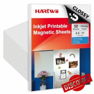50Pcs Printable Magnetic Sheets 8.5x11 Inches 13.5Mil Thick Glossy Magnet Paper Sheet Non Adhesive Magnetic Paper for Inkjet Printers