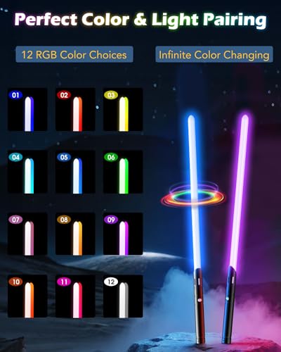 12Color RGB Lightsabers with Metal Hilt