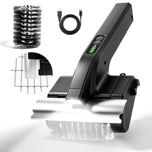 High Torque BBQ Bristle-Free Cleaner – Rechargeable Cordless with LED Light