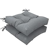 LVTXIII Indoor/Outdoor Square Tufted Wicker Seat Cushions Pack of 2, Patio Decorative Thick Chair...