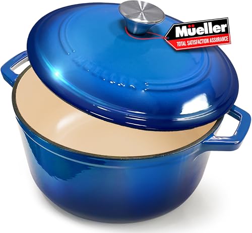 Heavy-Duty Casserole Dish and Braiser Pan with Lid and Stainless Knob